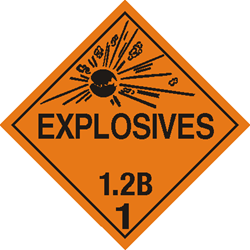 Explosive 1.2 Placard,Dot Placards,Hazmat,shipping,Explosive