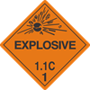 Explosive Label 1.1 Placard,Dot Placards,Hazmat,shipping,Explosive