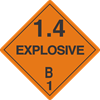 Explosive Label 1.4 Placard,Dot Placards,Hazmat,shipping,Explosive