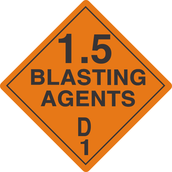 Live Explosive Label Color Explosive 1.5 and 1.6 Shipping Labels | HAZMAT | Pro's Choice