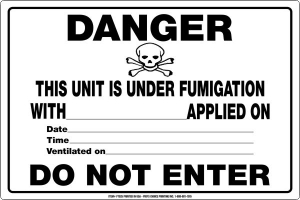 Under Fumigation Sign FT925