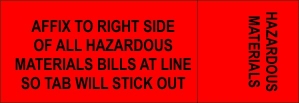 Hazardous Material Tabs hazardous material tabs, hazmat label tabs, dangerous goods shipping indexers, dot compliance stickers, 4mil vinyl hazmat decals, high tack chemical transport labels, warehouse fulfillment stickers, imdg cargo markers, pros choice printing