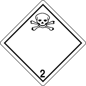 International Class 2 Toxic Gas - INT210 int210 labels, class 2 toxic gas decals, international poison gas stickers, dangerous goods transport markings, dot hazmat labels, 4mil vinyl compliance decals, high tack chemical transport stickers, imdg export labels, pros choice printing