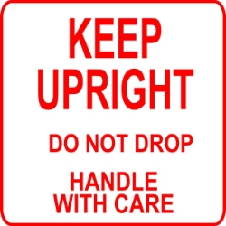 Keep Upright keep upright labels, pallet labels, hi visibility labels