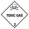 Toxic Gas Toxic Gas Labels in Vinyl or Paper, Hazard Class 2 Labels, DOT Labels. Hazmat, shipping