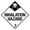 Inhalation Hazard 2 Inhalation Hazard 2 Labels in Vinyl or Paper, Hazard Class 2 Labels, DOT Labels, hazmat, shipping