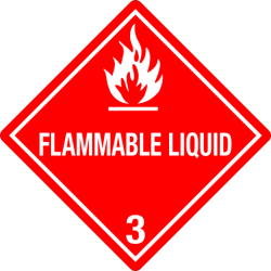 Flammable Flammable Liquid Labels in Vinyl or Paper, Hazard Class 3 Labels, DOT Labels, hazmat, shipping