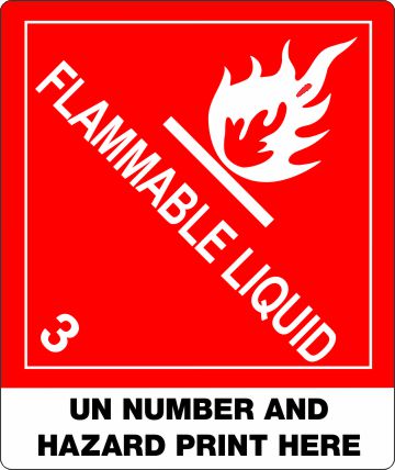 Flammable Liquid, Custom Proper Shipping Name Labels lp310c labels, industrial compliance decals, heavy duty shipping stickers, commercial transit markings, 4mil vinyl compliance markers, high tack warehouse graphics, hazardous material packaging labels, pros choice printing