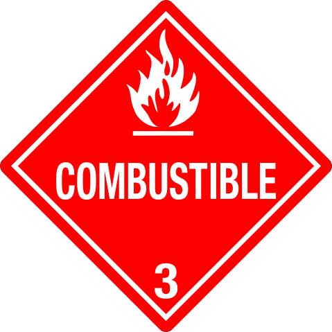 Combustible - 320 lp320 label, lp320 sign, industrial compliance decal lp320, heavy duty 4mil vinyl labels, high tack adhesive machinery decals, commercial equipment markings, safety warning stickers, pros choice printing lp320