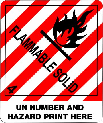 Custom Flammable Solid Proper Shipping Name 410C