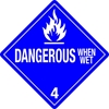 Dangerous When Wet [clone] Spontaneously Combustible Shipping label