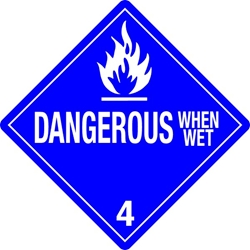 Dangerous When Wet [clone] Spontaneously Combustible Shipping label