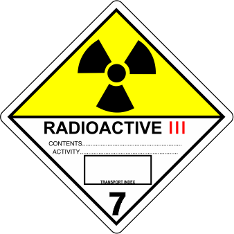 Radioactive III - 730 lp730 label, lp730 sign, industrial compliance decal lp730, heavy duty 4mil vinyl labels, high tack adhesive machinery decals, commercial equipment markings, safety warning stickers, pros choice printing lp730