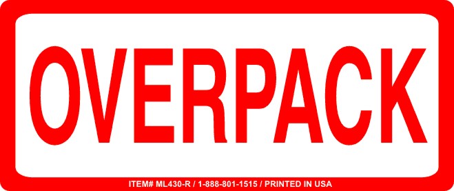 Over Labels ML430 Industrial Compliance Label | Pro's Choice Printing