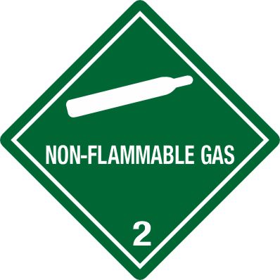 Non Flammable Gas - 220 lp220 label, lp220 sign, industrial compliance decal lp220, heavy duty 4mil vinyl labels, high tack adhesive machinery decals, commercial equipment markings, safety warning stickers, pros choice printing lp220