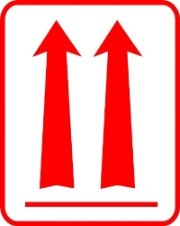 Orientation Arrows 3"X4"  orientation labels, up arrows, this end up