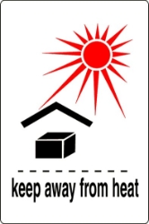 Keep away from heat - PL401 International Pictorial Keep away from heat Label