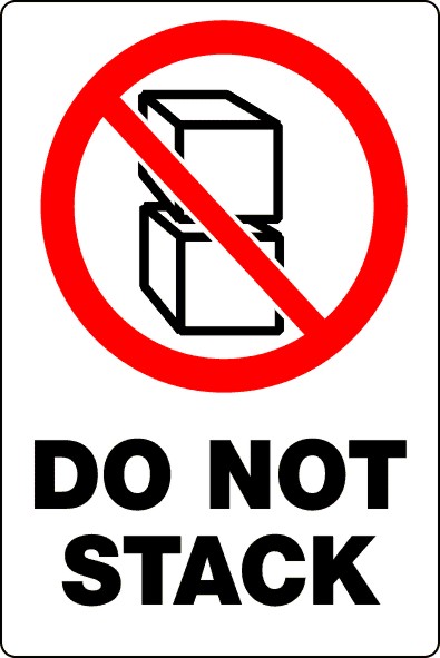 Do Not Stack - PL604 International Pictorial Do Not Stack Label