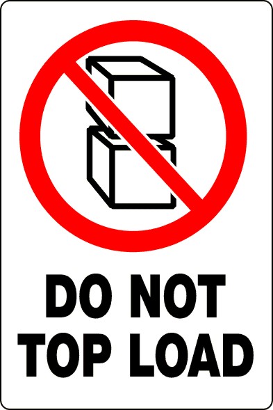 DO Not Top Load Labels - PL405