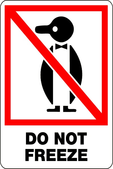 Do Not Freeze - PL408 pl408 labels, do not freeze shipping stickers, temperature sensitive freight decals, cold chain logistics labels, warehouse handling stickers, fragile winter shipping tags, fragile cargo markings, pros choice printing