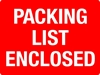 Packing List Enclosed 