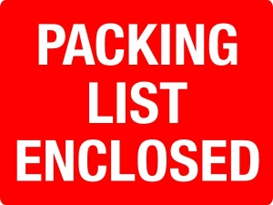 Packing List Enclosed Packing List Enclosed