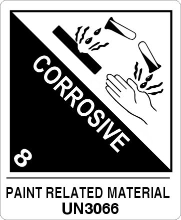Paint Related Material UN3066, Proper Shipping Name Labels  810s3 labels, industrial compliance decals, heavy duty shipping stickers, commercial transit markings, dot hazmat labels, 4mil vinyl compliance decals, high tack warehouse stickers, logistics handling graphics, pros choice printing