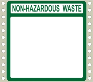 WL500 waste labels, hazardous waste, non regulated waste, universal waste, drum labels, hazardous labels, waste, D.O.T., cfr49