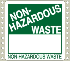 WL515 waste labels, hazardous waste, non regulated waste, universal waste, drum labels, hazardous labels, waste, D.O.T., cfr49