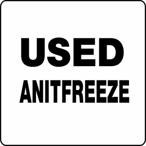 WL810 Used Antifreeze Used antifreeze, hazardous waste, non regulated waste, universal waste, drum labels, hazardous labels, waste, D.O.T., cfr49