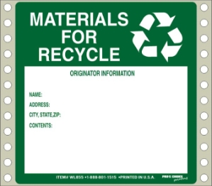 WL855 waste labels, hazardous waste, non regulated waste, universal waste, drum labels, hazardous labels, waste, D.O.T., cfr49