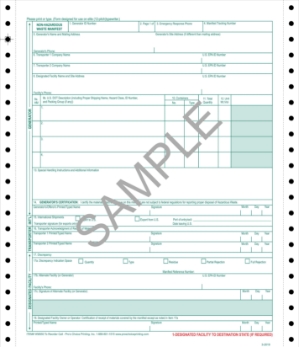 WM550 Non Hazardous waste manifest, manifest, epa waste manifest, generator waste manifest