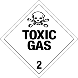 210 Toxic Gas Placard Placard,Dot Placards,Hazmat,shipping,Toxic Gas 2 worded placards, hazard class 2 placards, dot placards, placards
