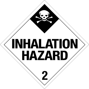 230 Inhalation Hazard 2 Placard Placard,Dot Placards,Hazmat,shipping,Inhalation Hazard 2 worded placards, hazard class 2 placards, dot placards, placards, Inhalation Hazard 2  placards