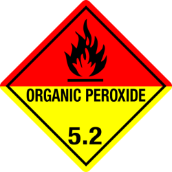 Organic Peroxide Organic Peroxide Class 5.2 Labels in Vinyl or Paper, Hazard Class 5.2 Labels, DOT Labels, hazmat, shipping