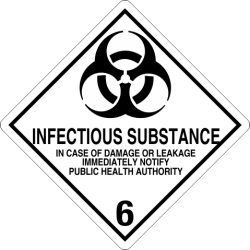 Infectious Substance Infectious Substance Labels in Vinyl or Paper, Hazard Class 2 Labels, DOT Labels, hazmat, shipping