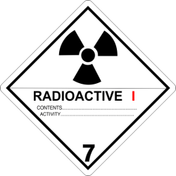 Radioactive I Radioactive I  Labels in Vinyl or Paper, Hazard Class 7 Labels, DOT Labels, hazmat, shipping