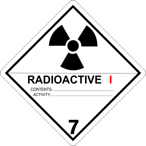 Radioactive I - 710 lp620-clone-80 label, lp620 clone 80 sign, industrial compliance decal lp620-clone-80, heavy duty 4mil vinyl labels, high tack adhesive machinery decals, commercial equipment markings, safety warning stickers, pros choice printing