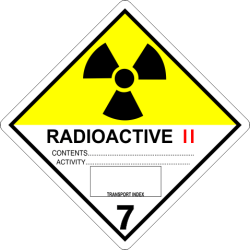 Radioactive II Radioactive II  Labels in Vinyl or Paper, Hazard Class 7 Labels, DOT Labels, hazmat, shipping