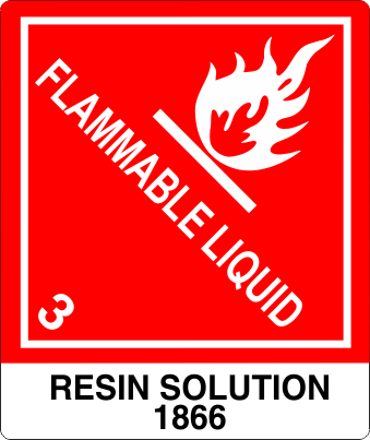 Resin Solution UN1866, Proper Shipping Name Labels  310s5 labels, industrial compliance decals, heavy duty shipping stickers, commercial transit markings, dot hazmat labels, 4mil vinyl compliance decals, high tack warehouse stickers, logistics handling graphics, pros choice printing